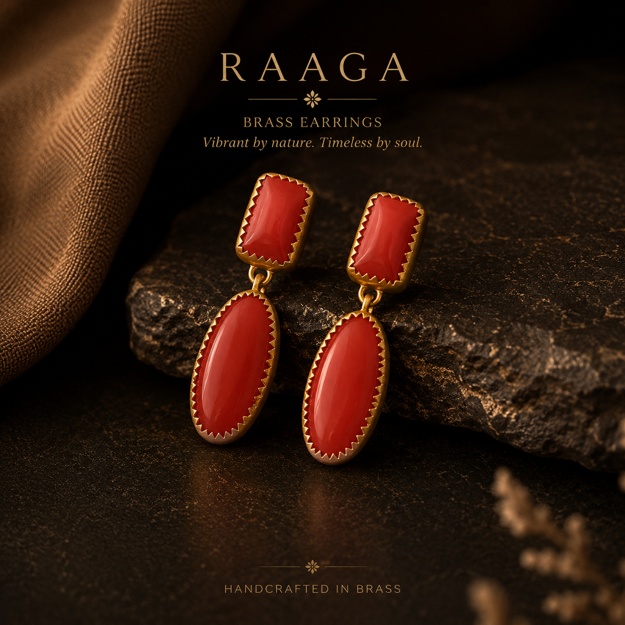 Coral Drop Earrings