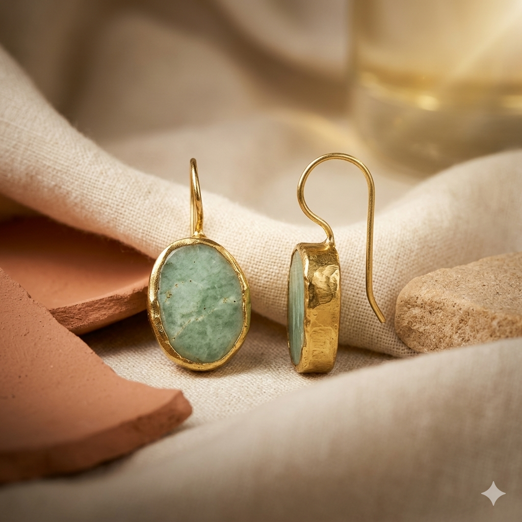 Sage Green Drop Earrings