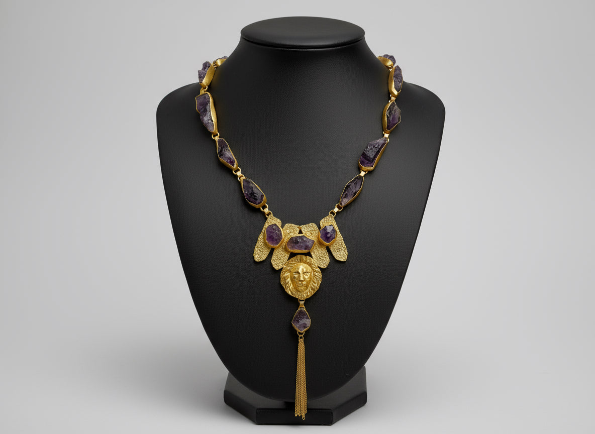 Amethyst long necklace