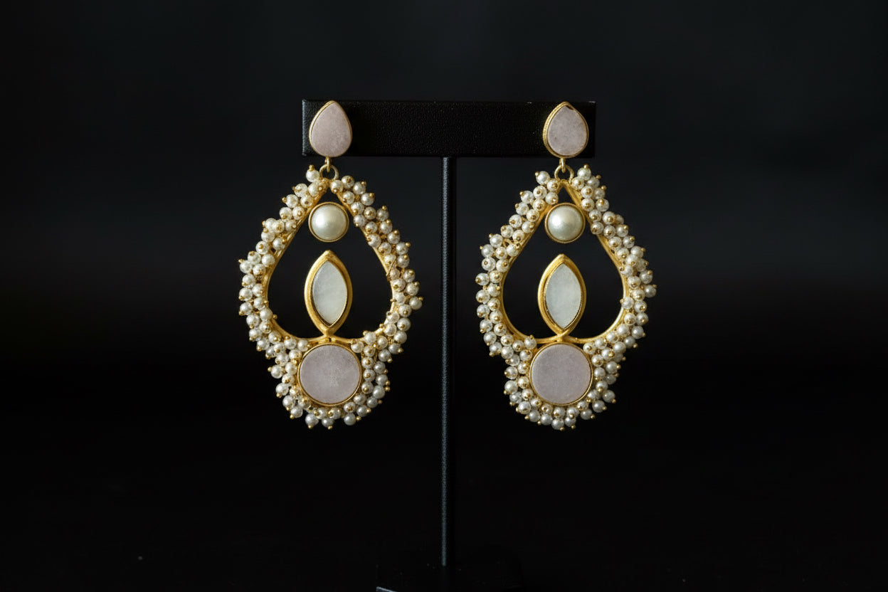 Pearl Drop Elaborate earrings