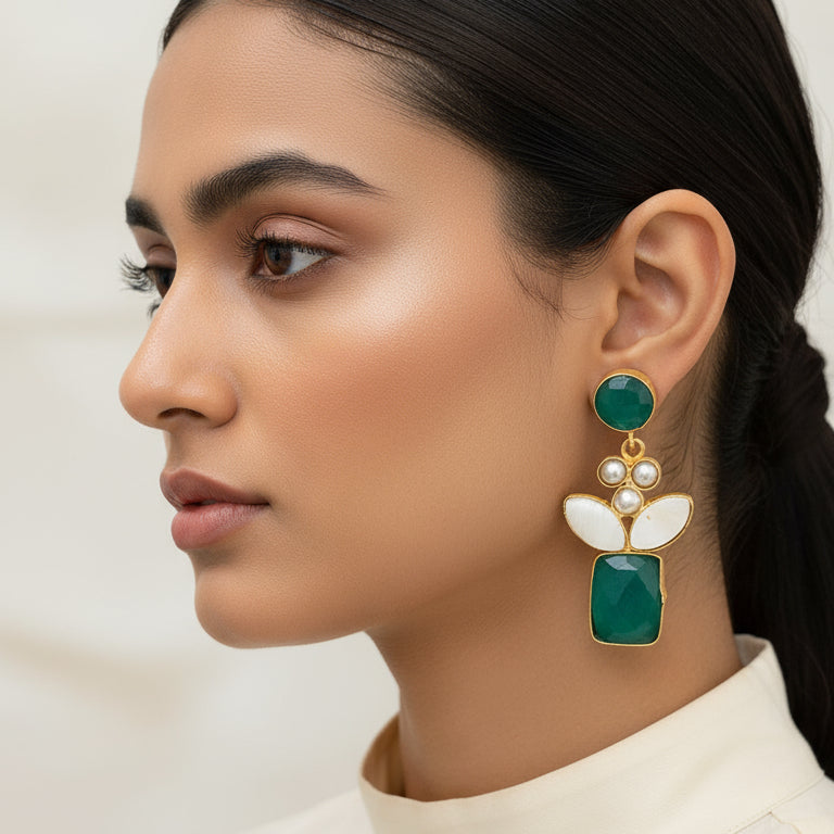 Square Leaf Earrings