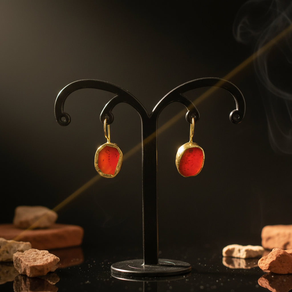 Red Drop Earrings