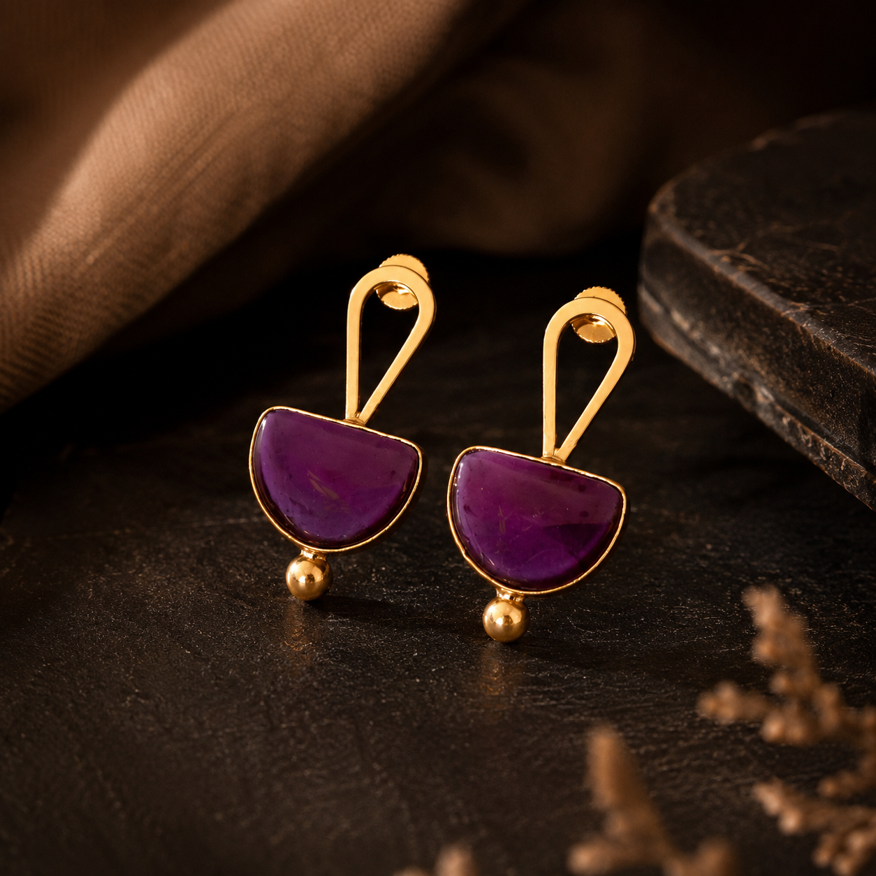 Per Purple Earrings
