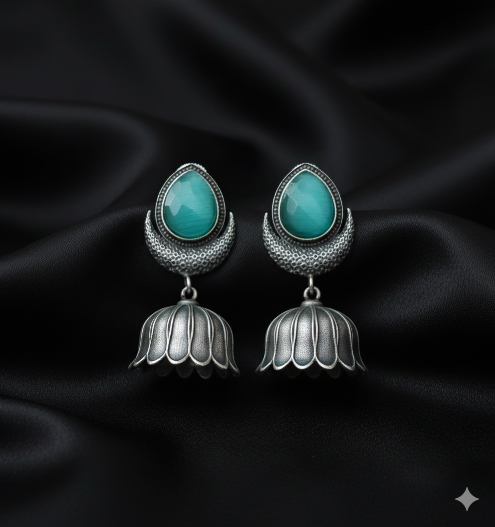 Green Jhumkas
