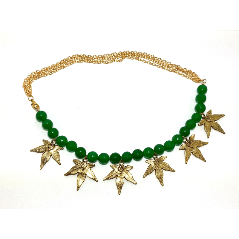 Green leaf Necklace