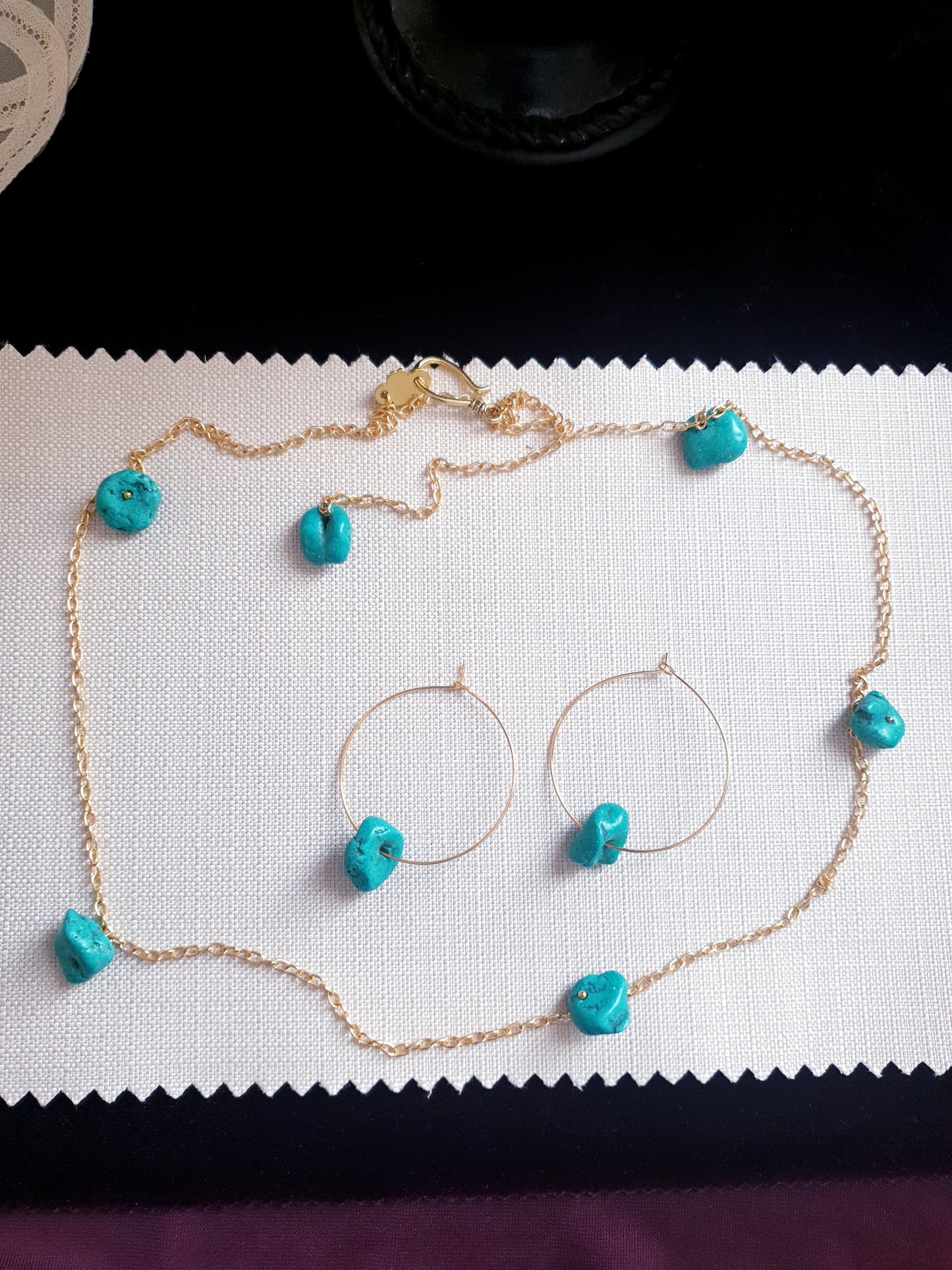 The simple Blue Green Necklace