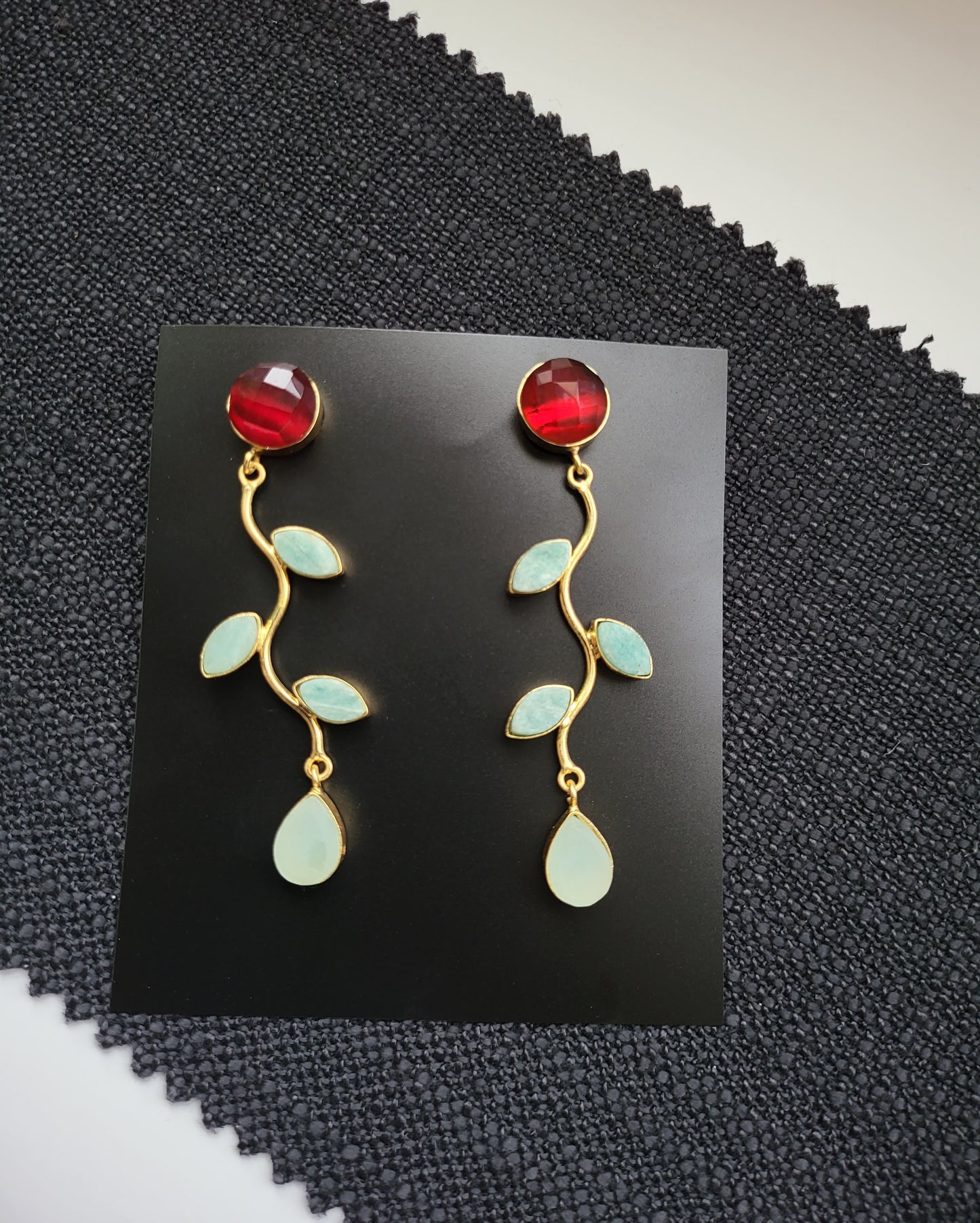 The Blue Leaf Earrings