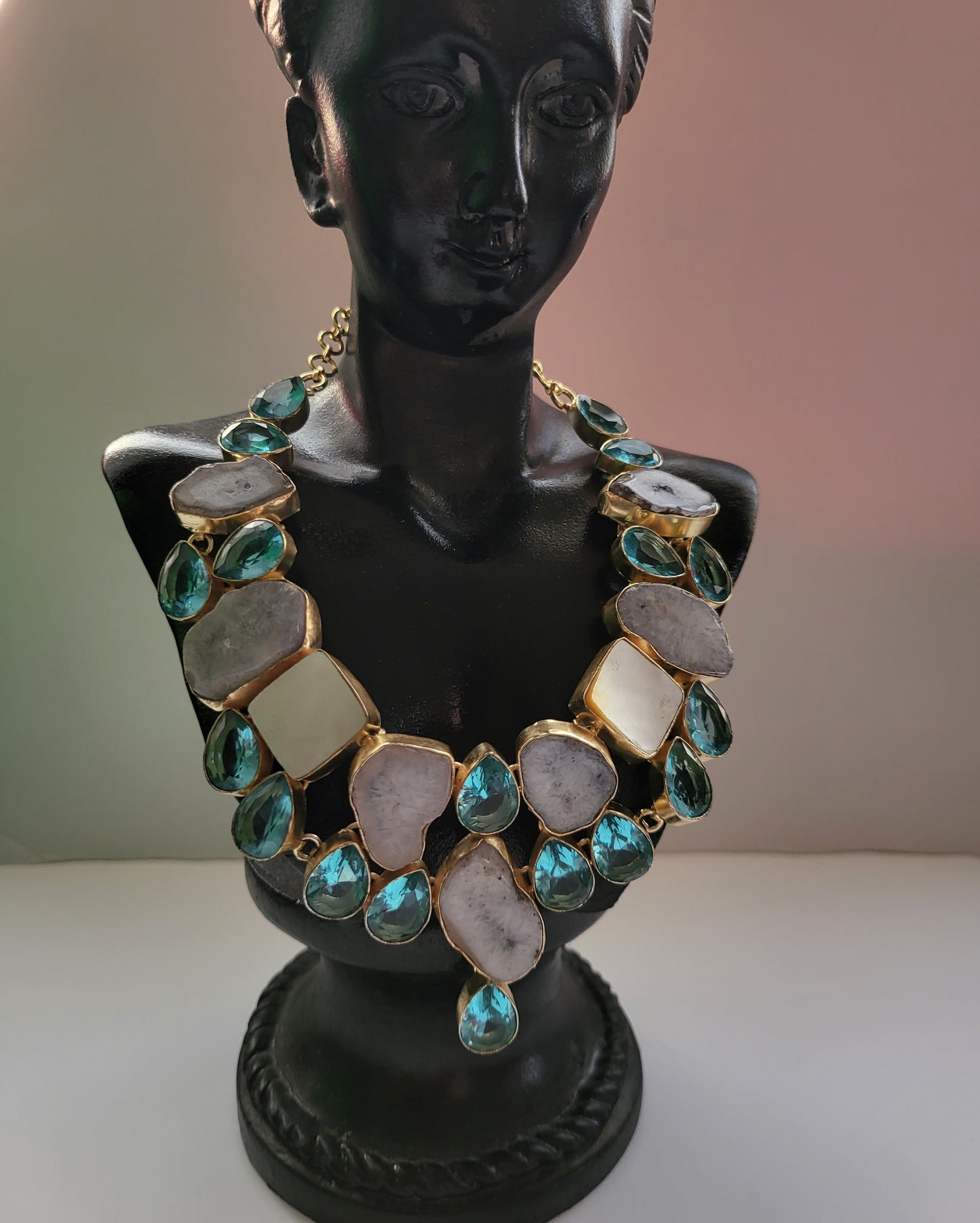 Blue Pink and Moonstone