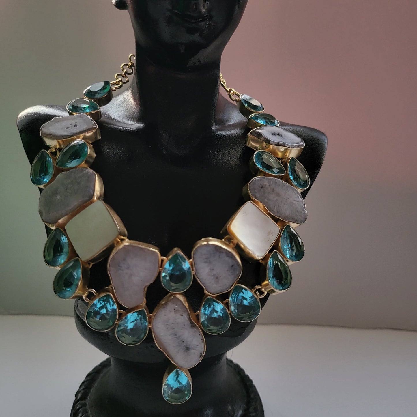 Blue Pink and Moonstone