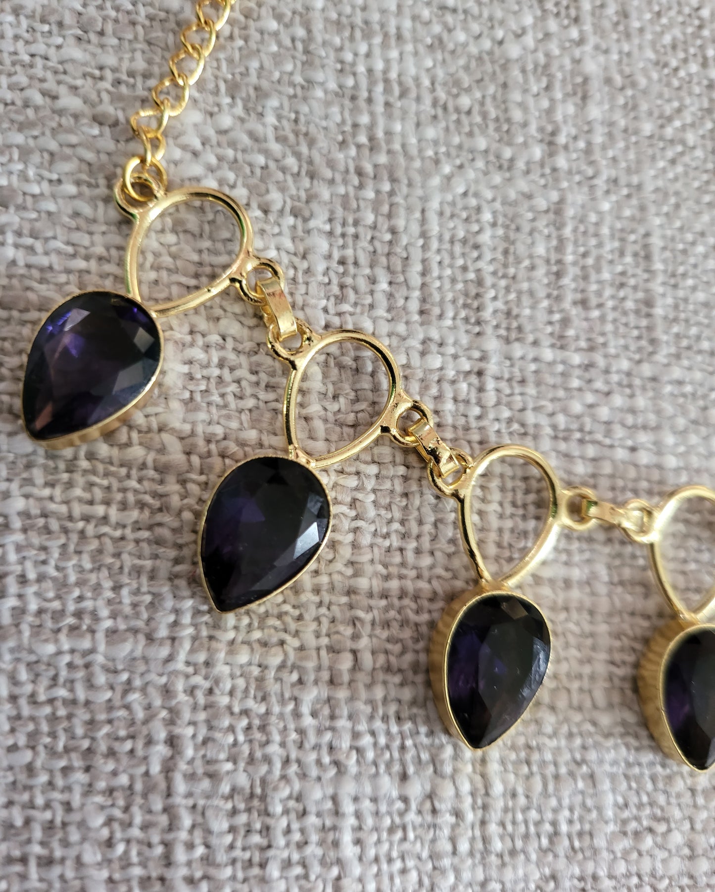 Purple Passion Crystal Stone Necklace