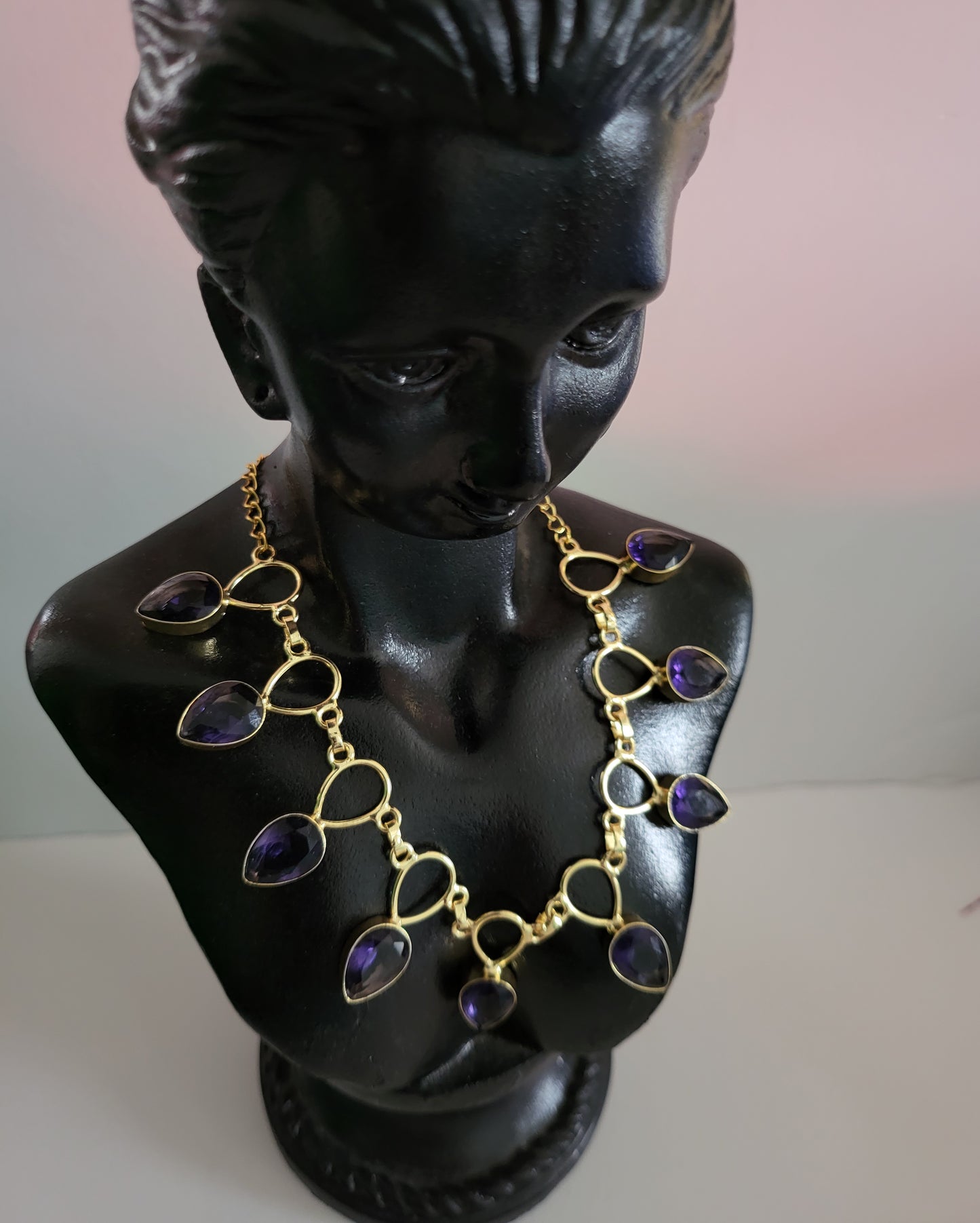 Purple Passion Crystal Stone Necklace