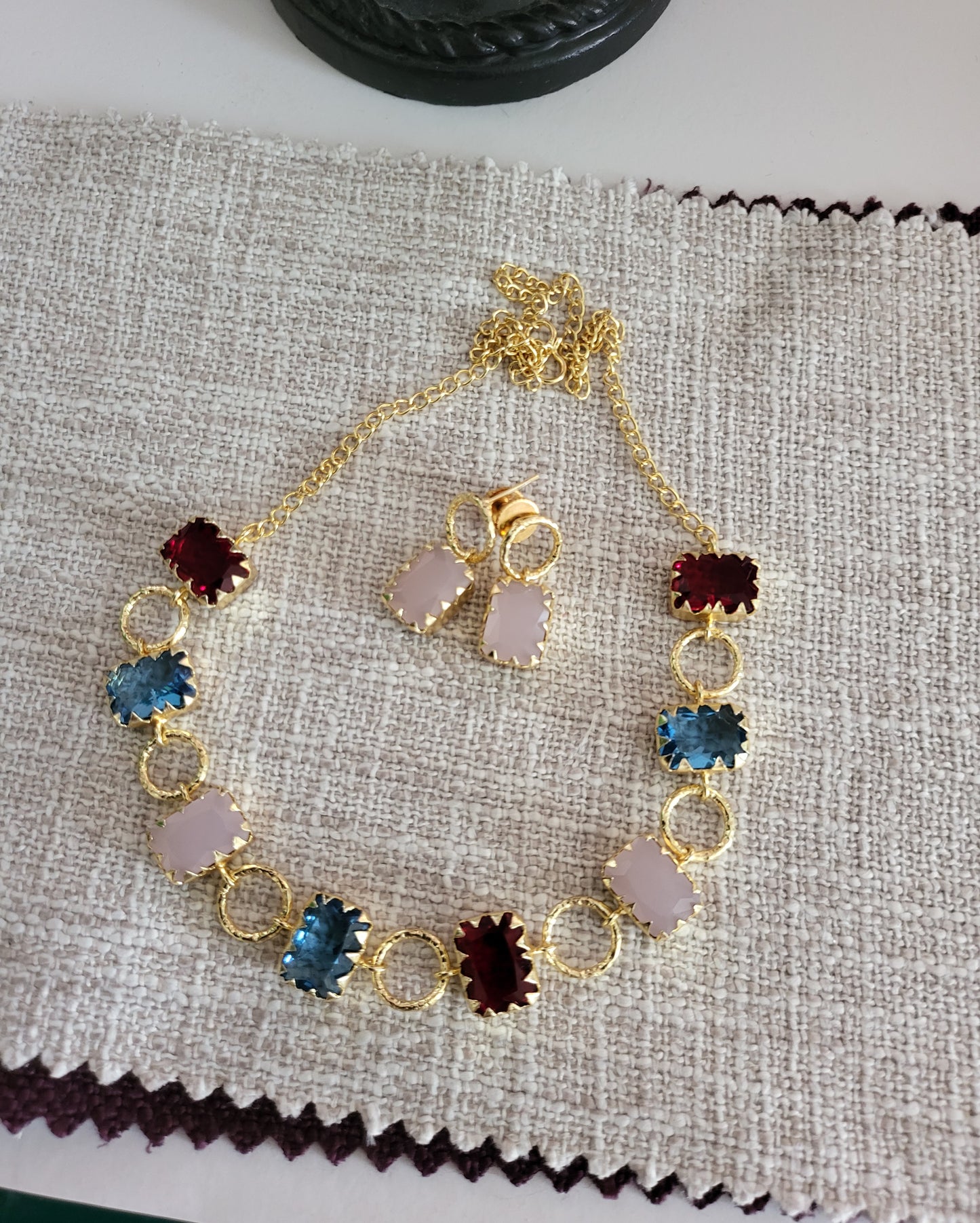 Crystal Stone Necklace Set