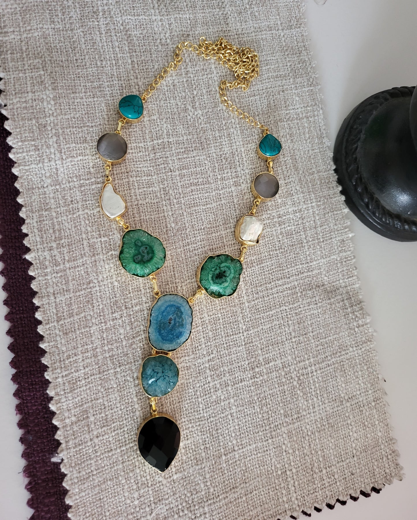 Colourful Stones Necklace Set