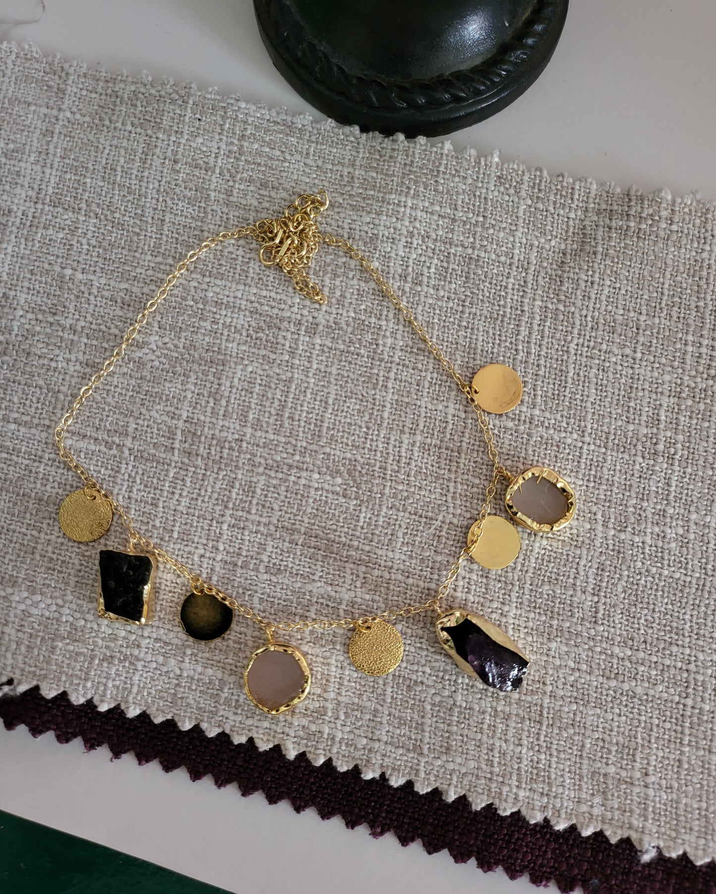 Multi Color Abstract Stone Neckpiece
