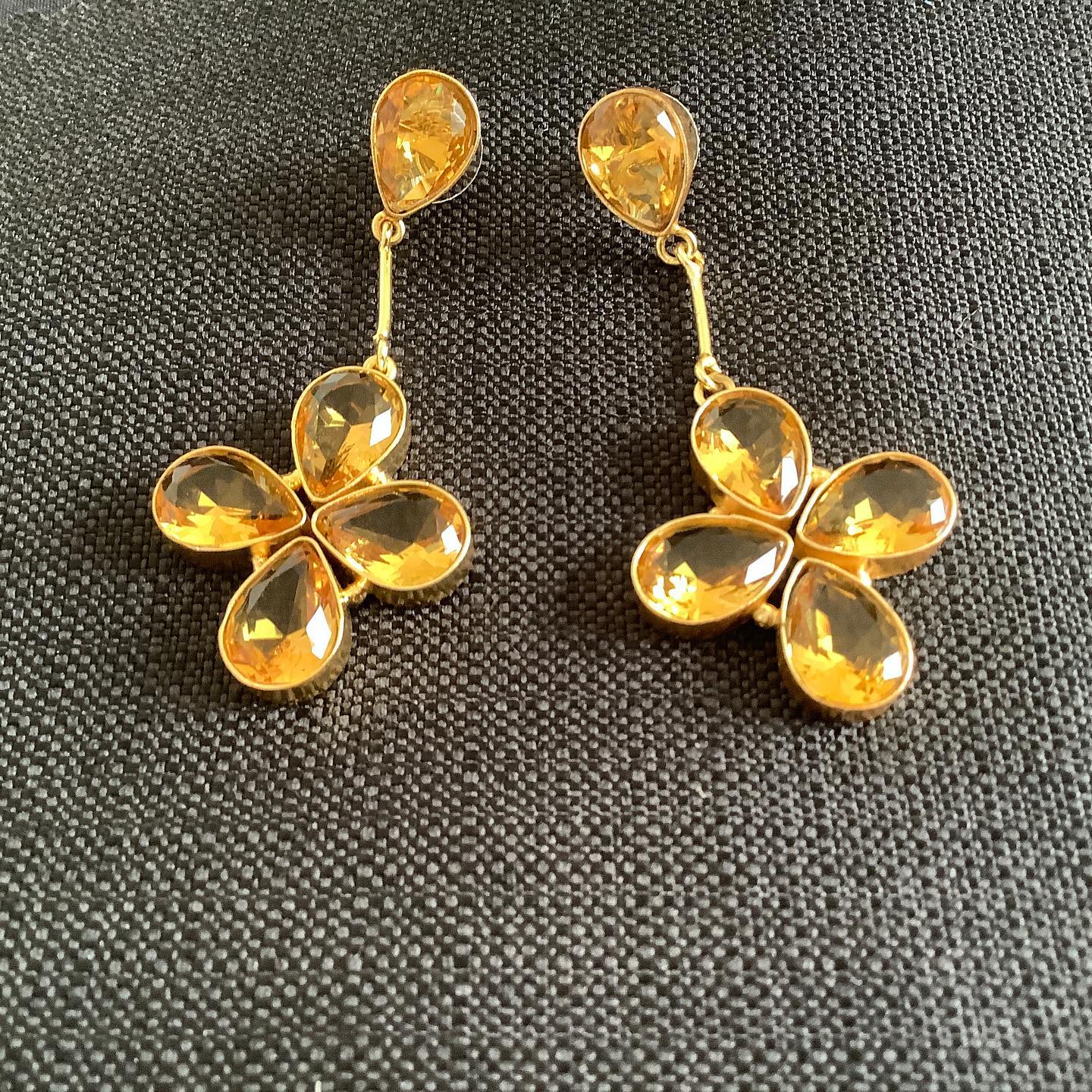 The Topaz Flower Earrings