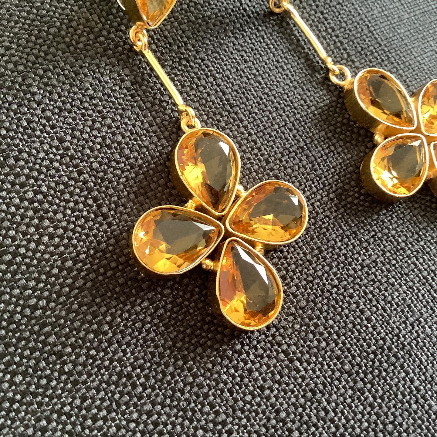 The Topaz Flower Earrings