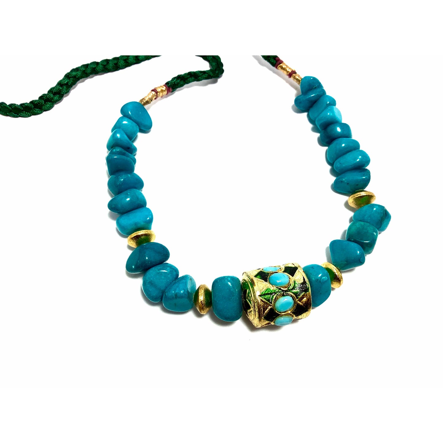 Turquoise Blue Bead Necklace Set