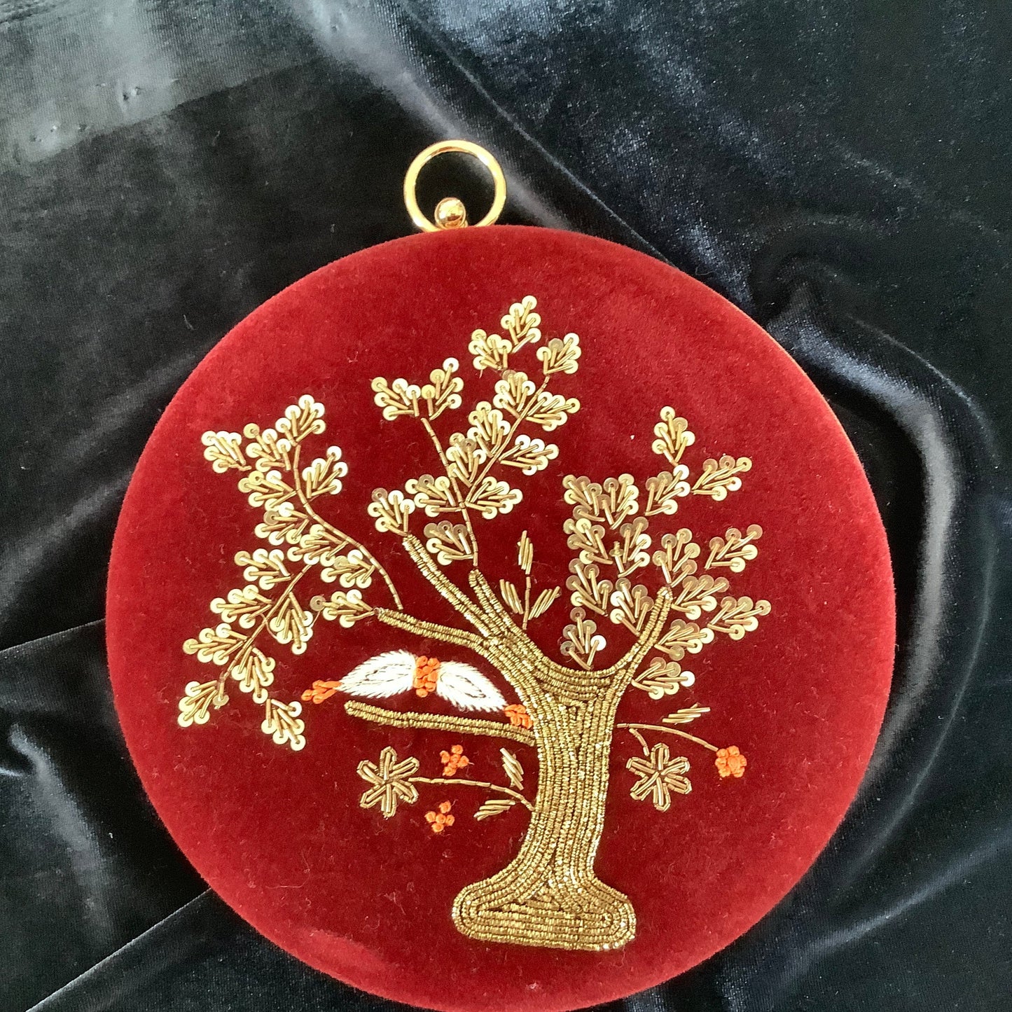 Red Tree Clutch Bag