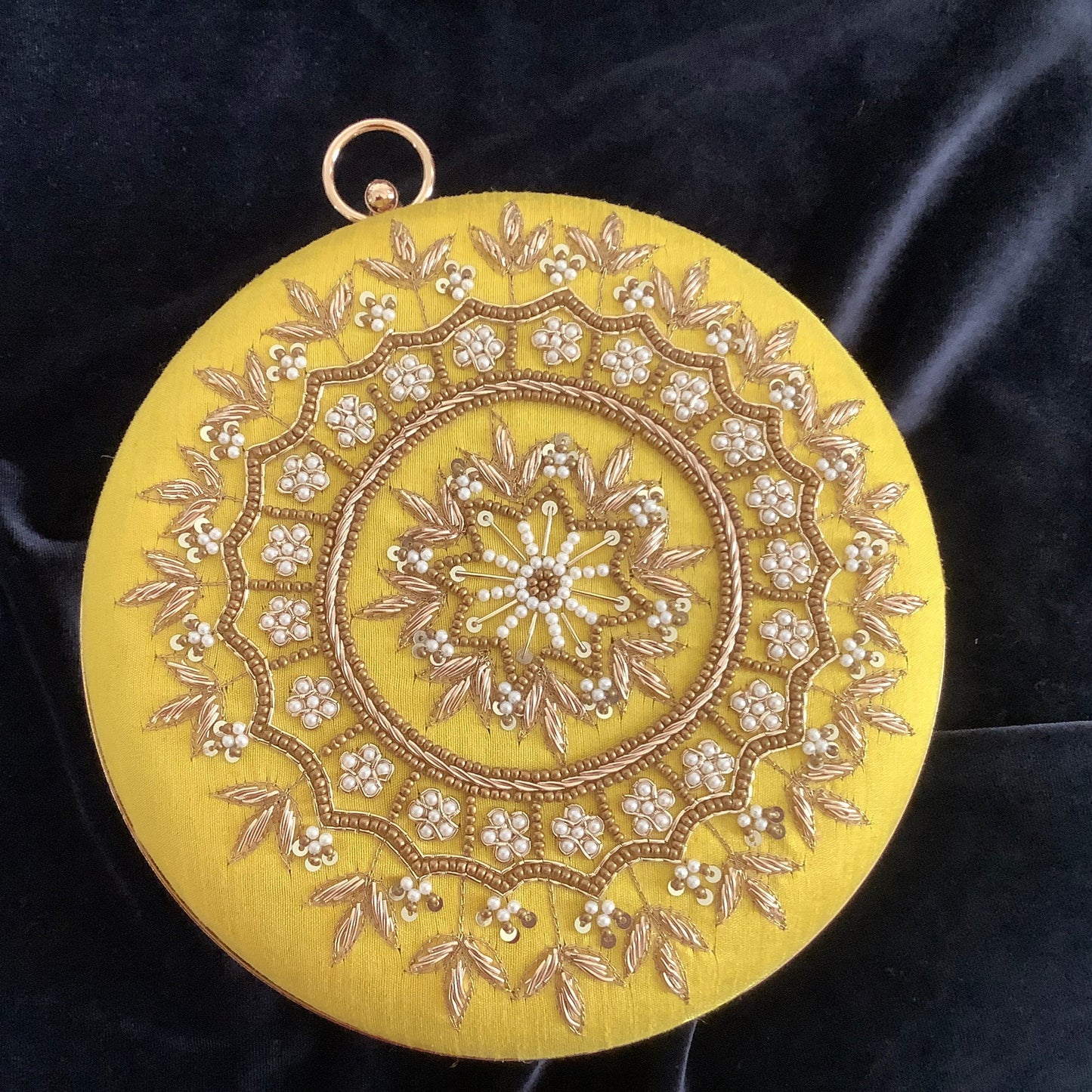 Yellow Party Round Clutch