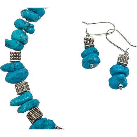 Blue Turquoise Necklace Set