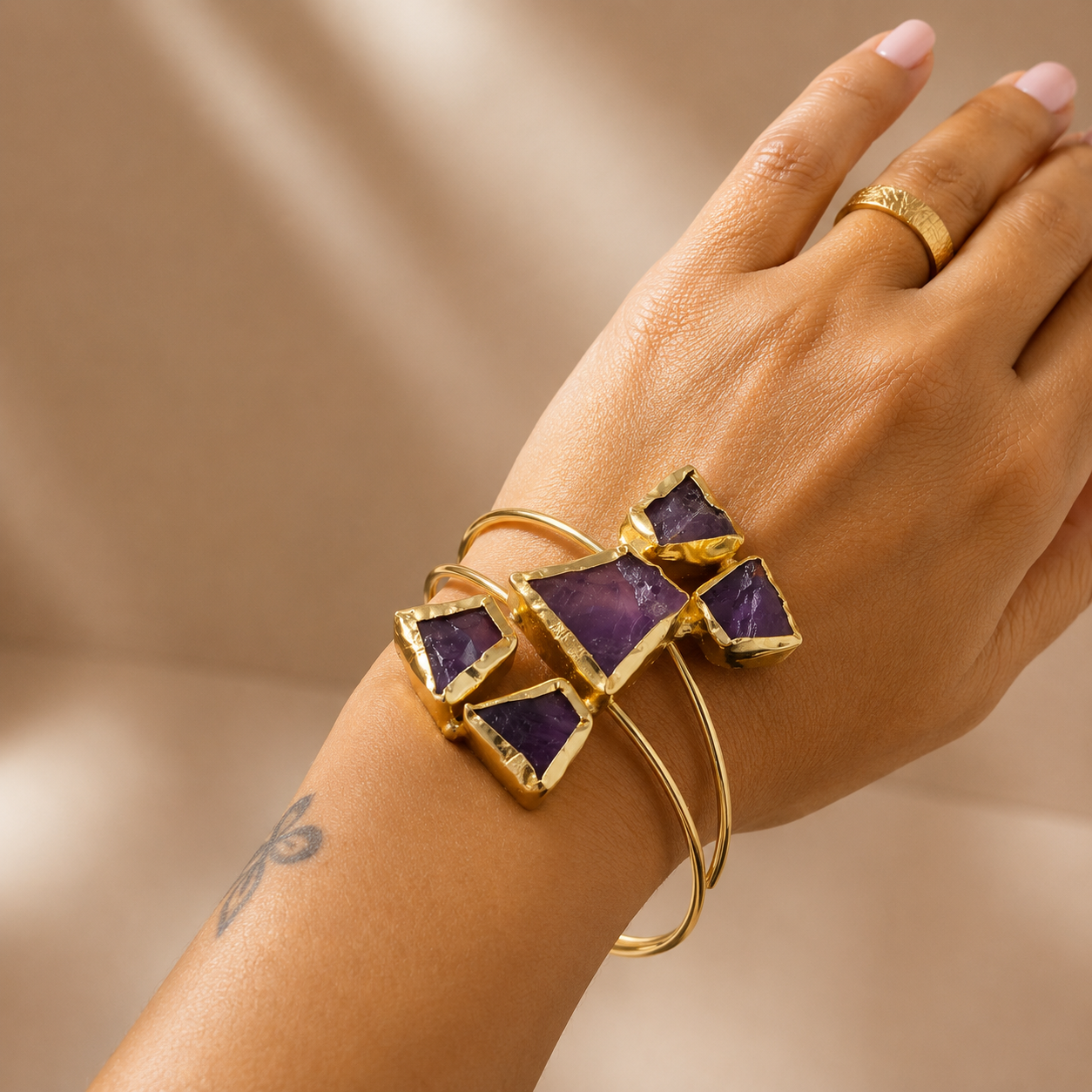 Amethyst Aura Cuff