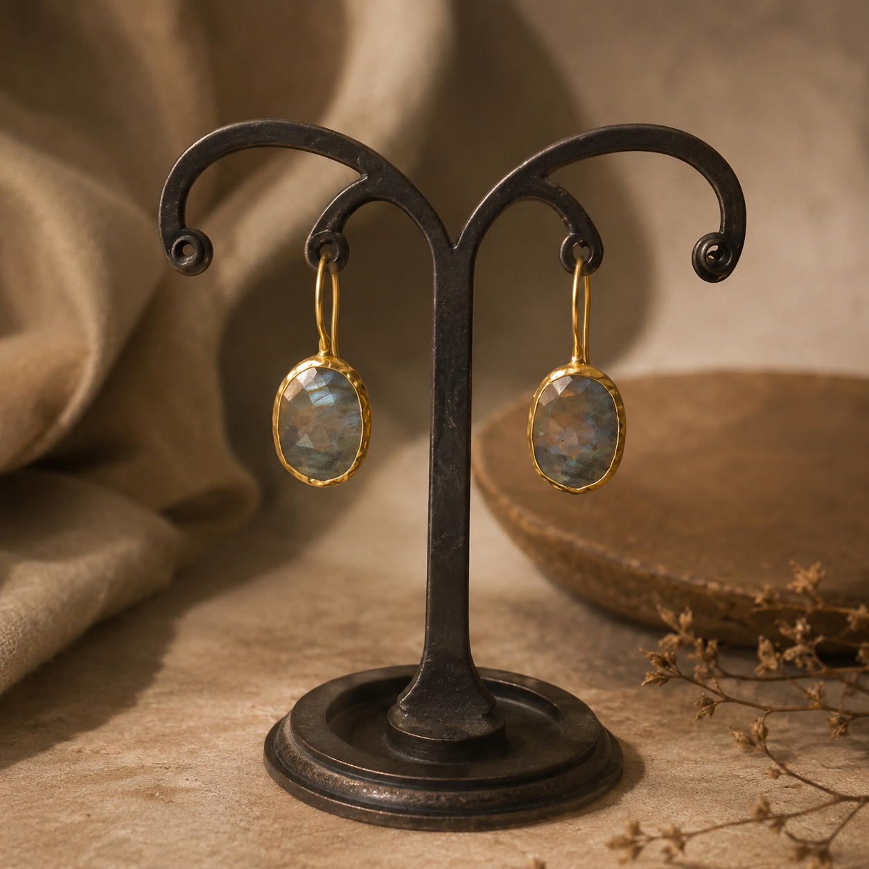 Black Onyx Drop Earrings