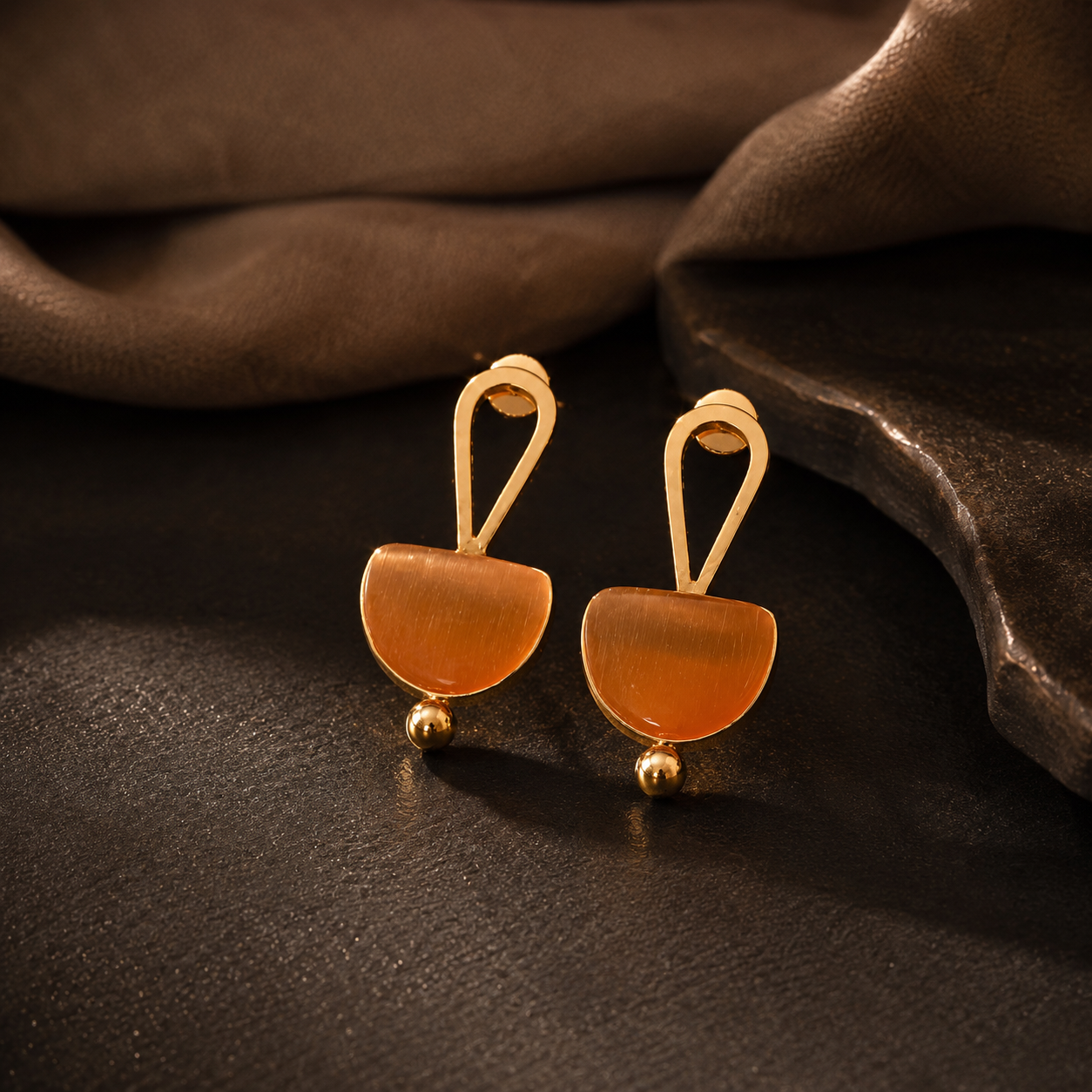 Perfect Peach Passion Earrings