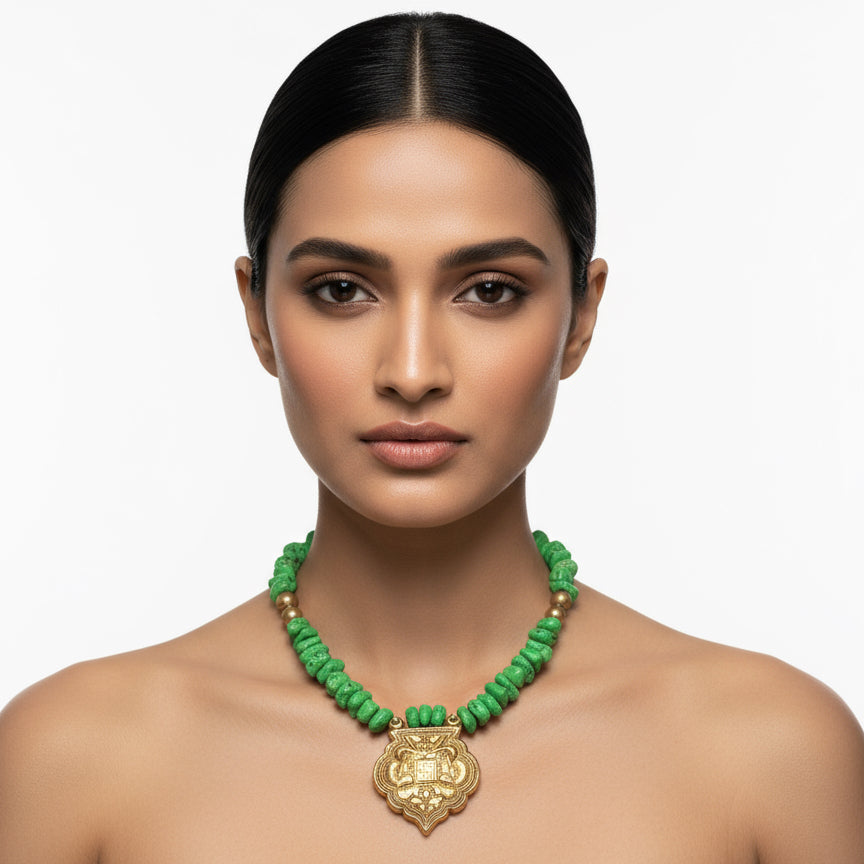 Green beads Necklace