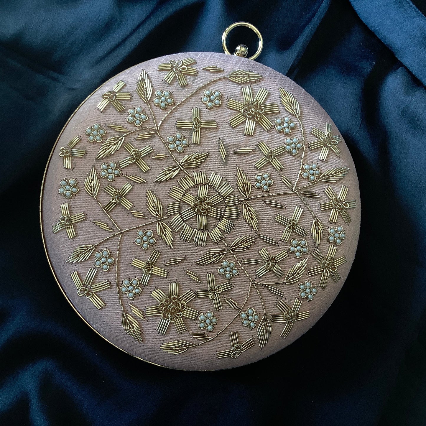 Light Pink Zardosi Clutch