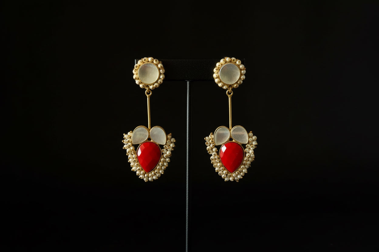 The Red Big Earrings