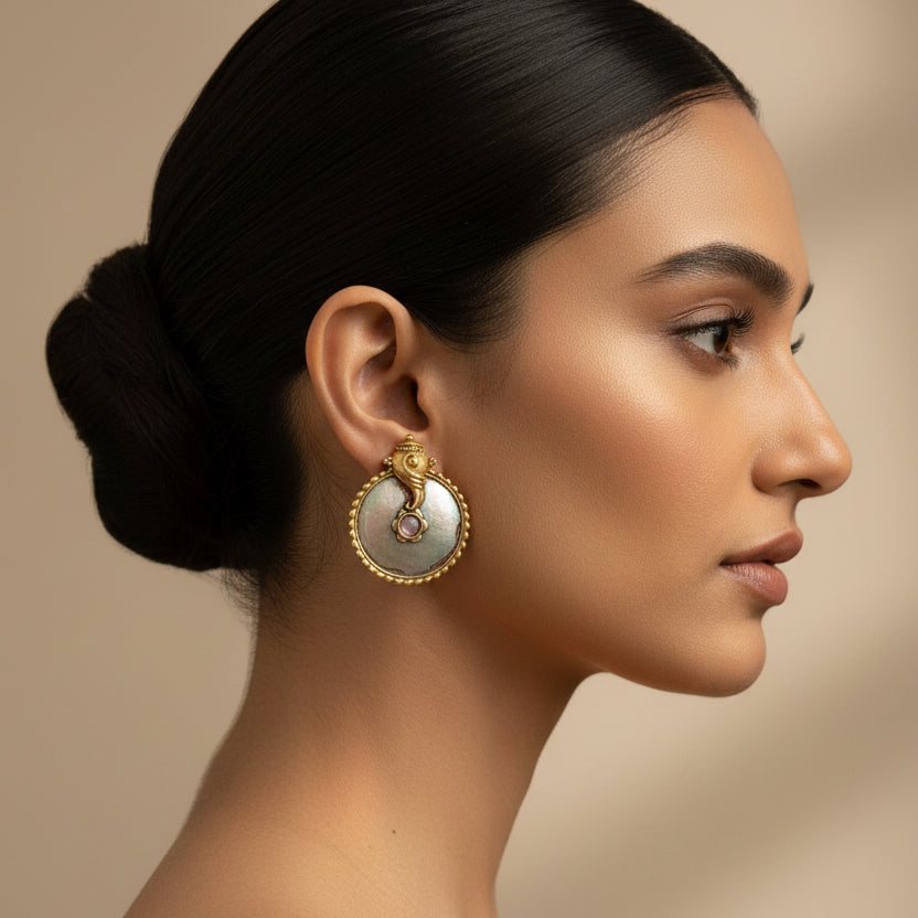 Shankh Earrings