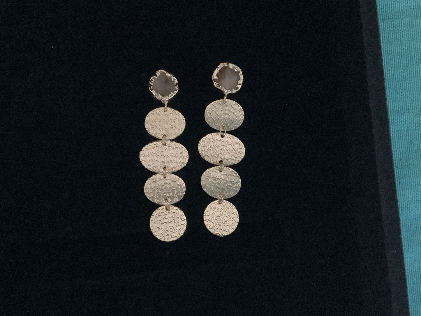 Brass Danglers with Uncut Stones