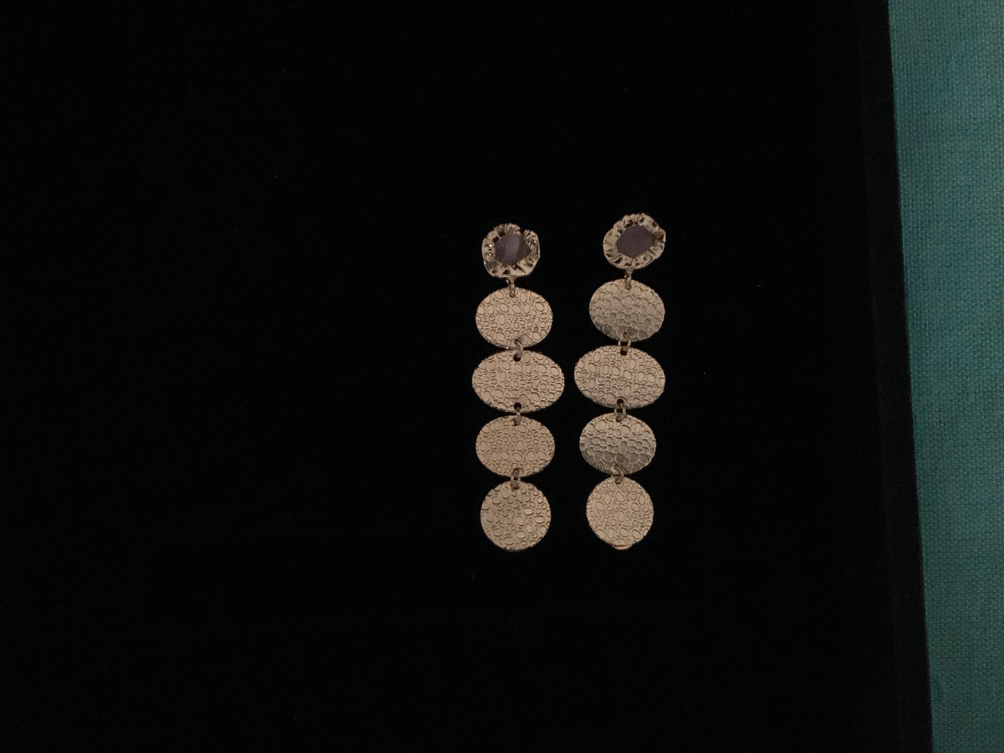 Brass Danglers with Uncut Stones