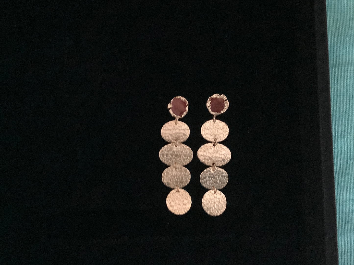 Brass Danglers with Uncut Stones