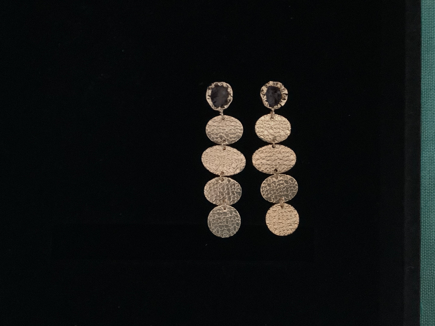 Brass Danglers with Uncut Stones