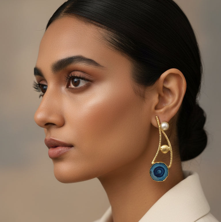 The Druzzy stone Magic Earring