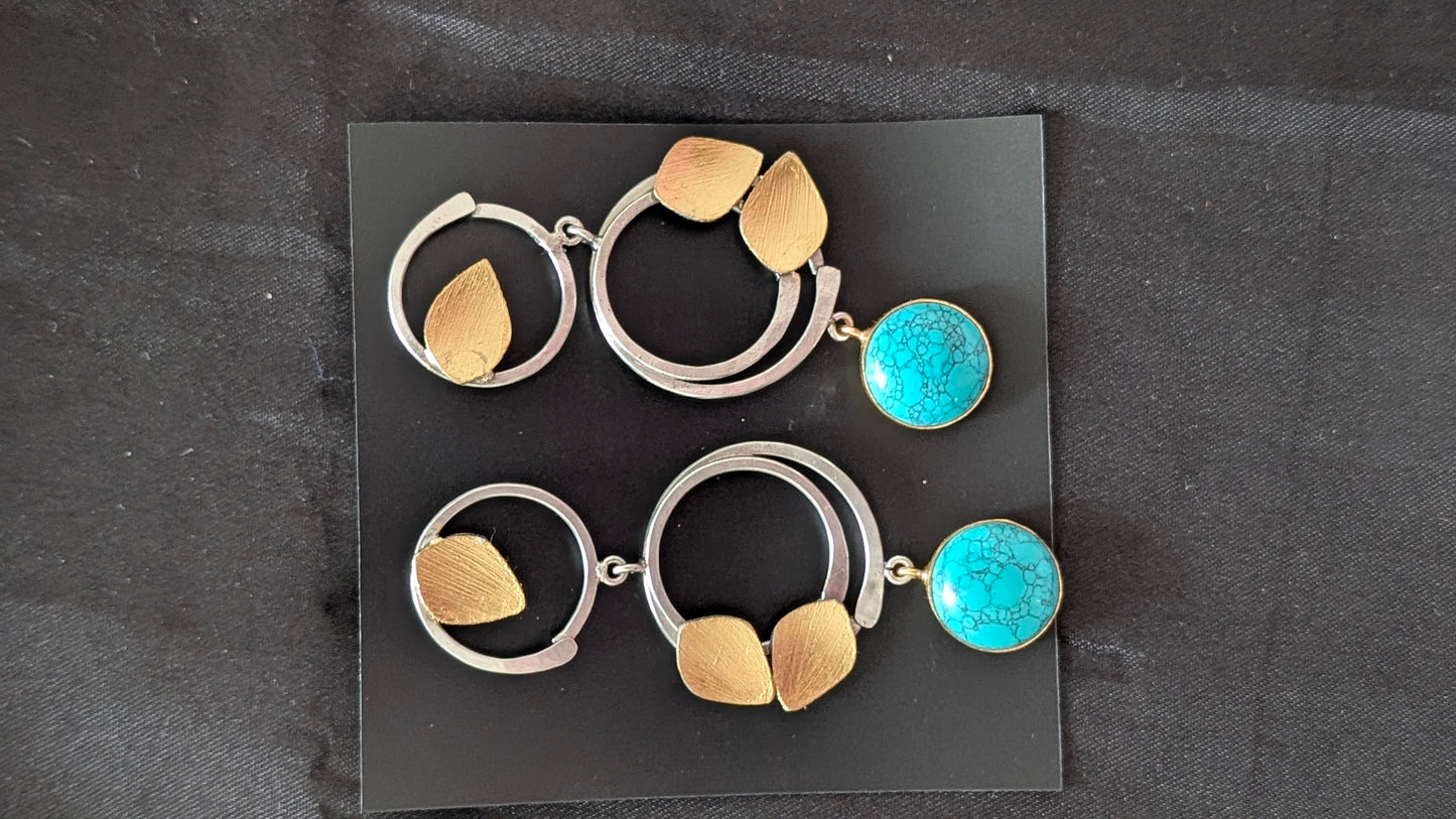 The Loop and Loop Red Stone Earrings