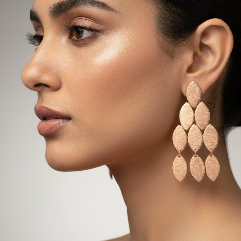 the brass earrings 