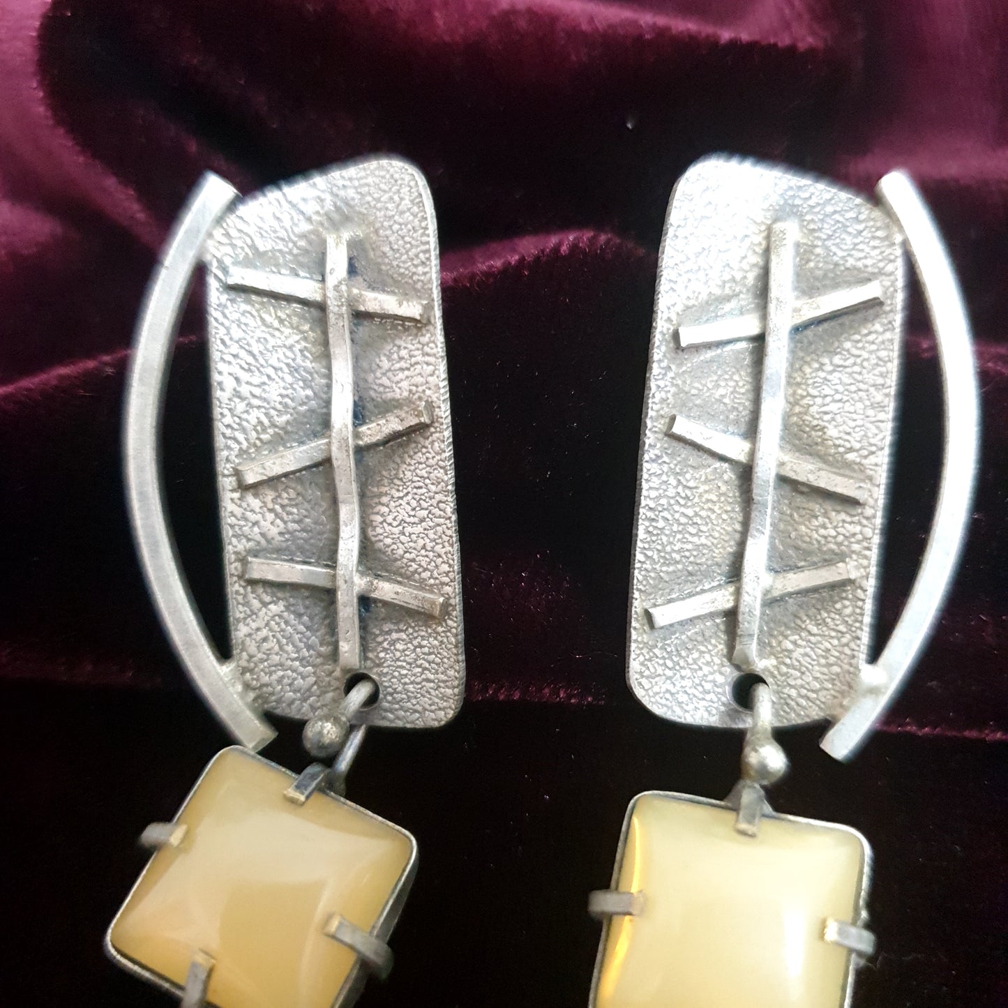 Yellow Criss Cross Earrings
