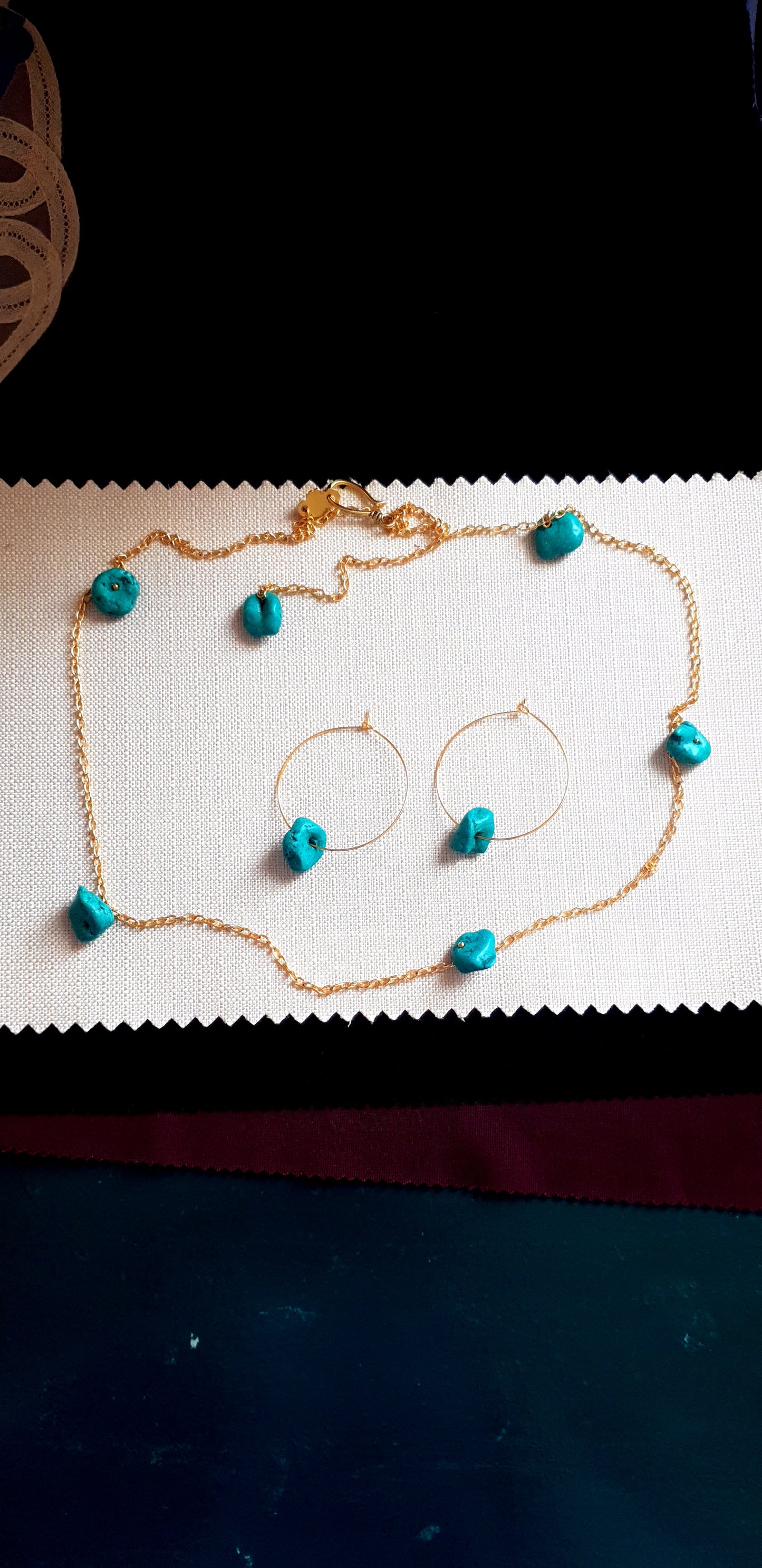 The simple Blue Green Necklace