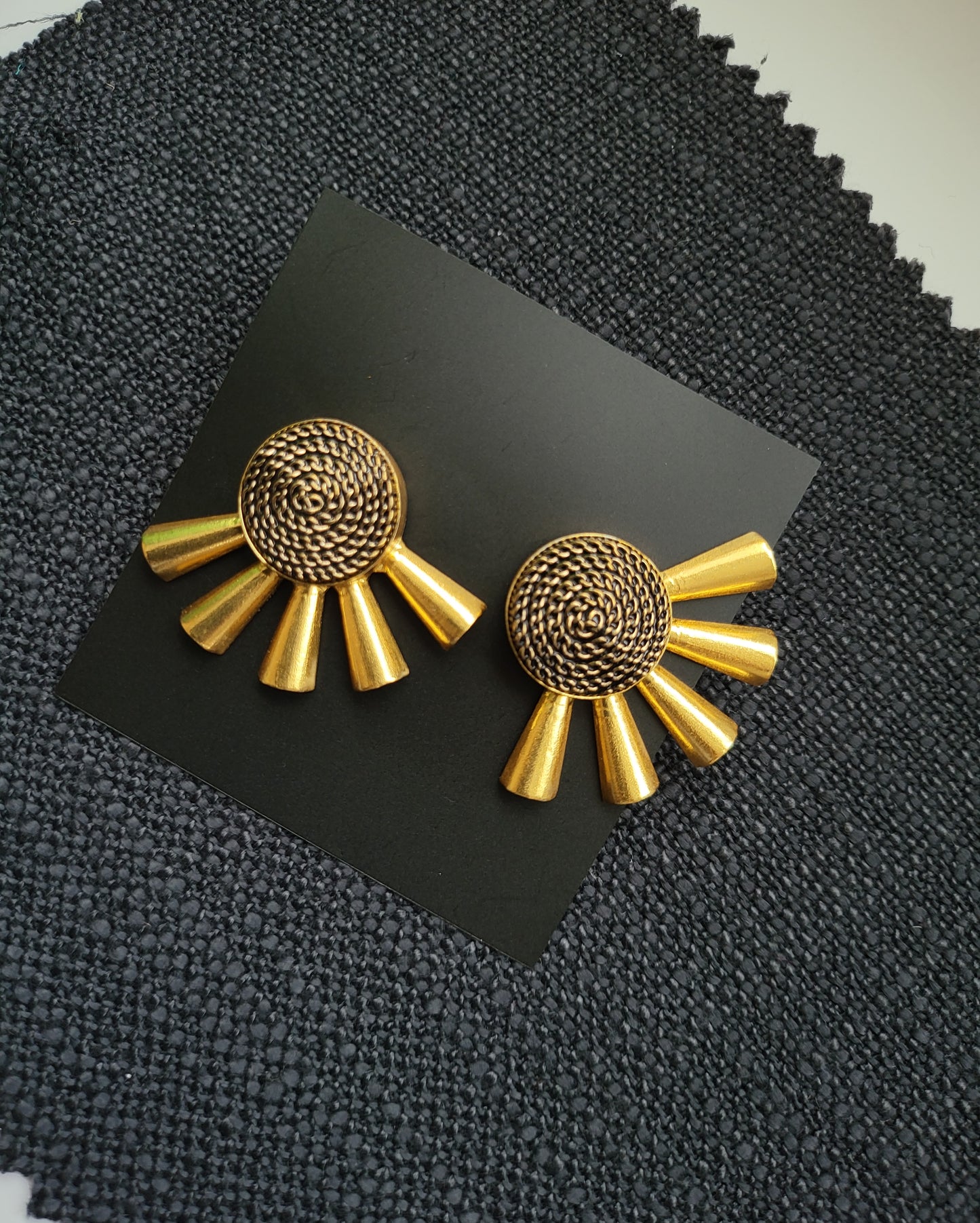 The Golden Fan Earrings