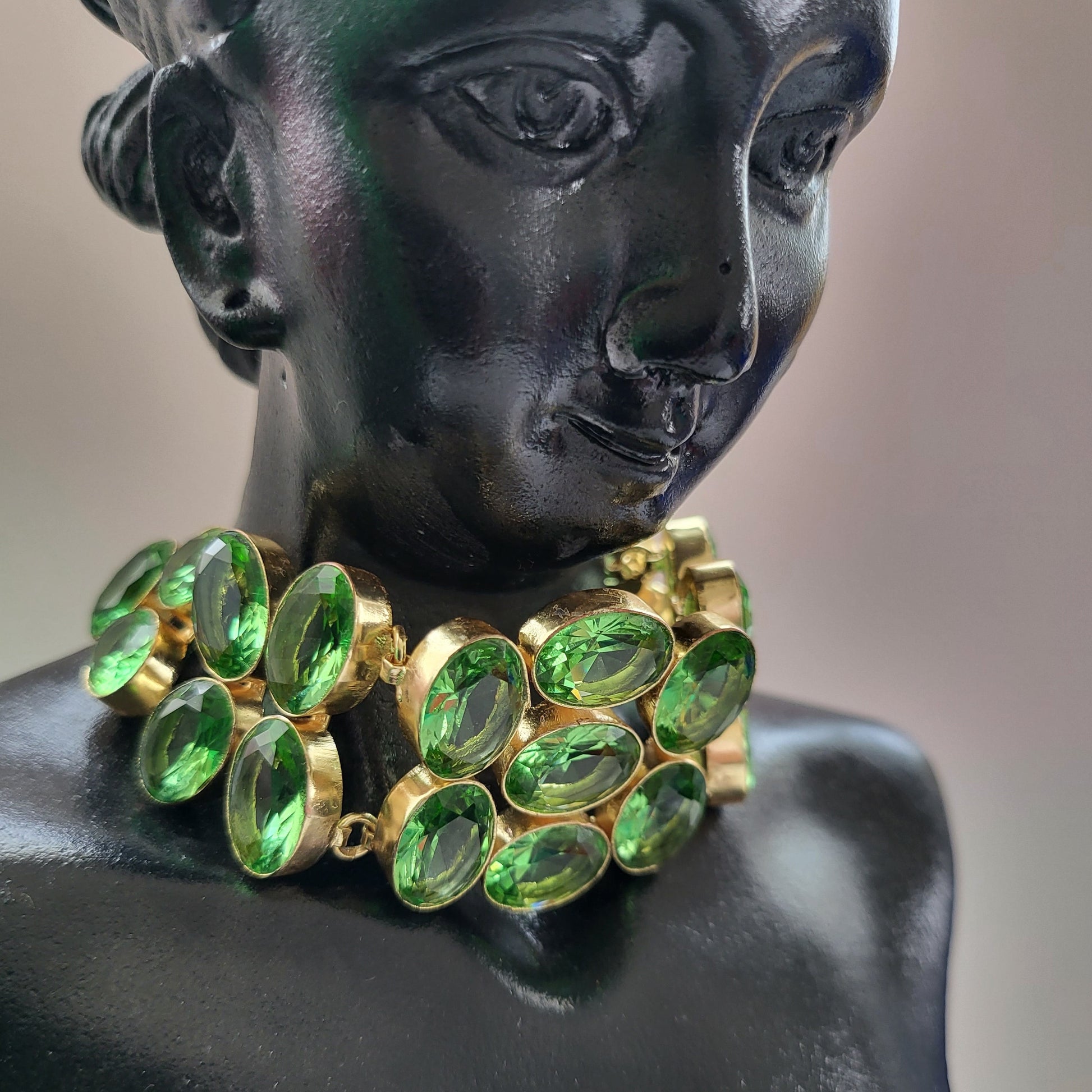 Green stone Choker