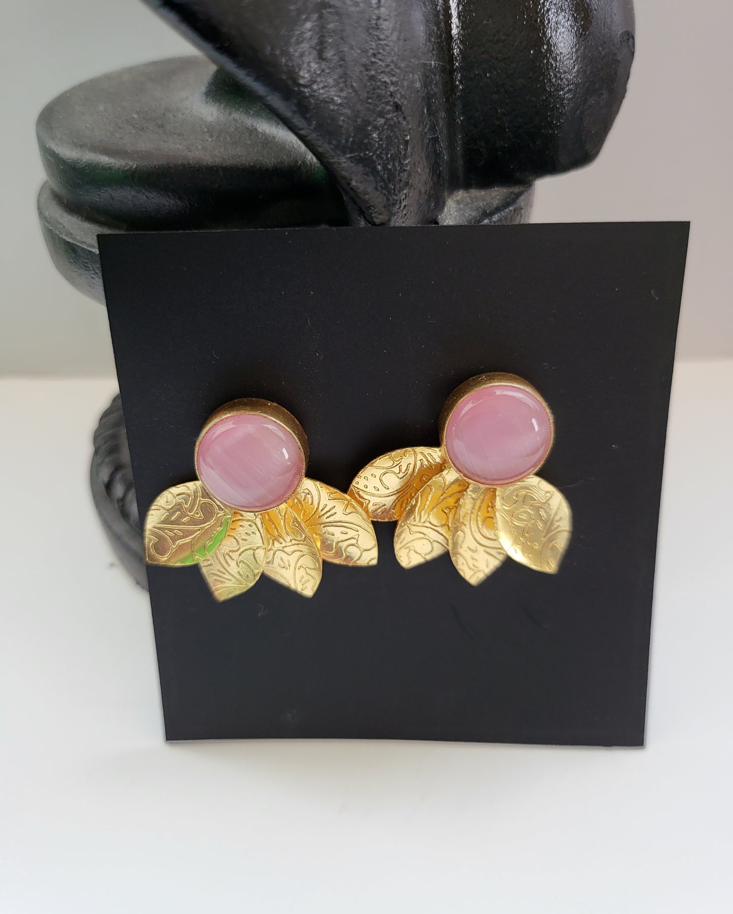 Pink leaf Earrings