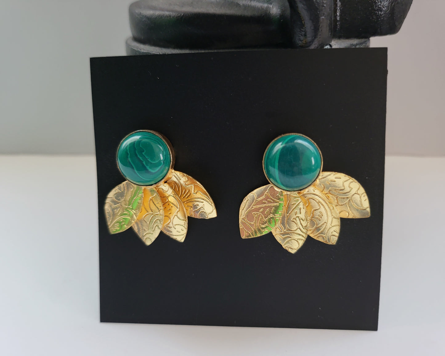 Green Leafy Earrings