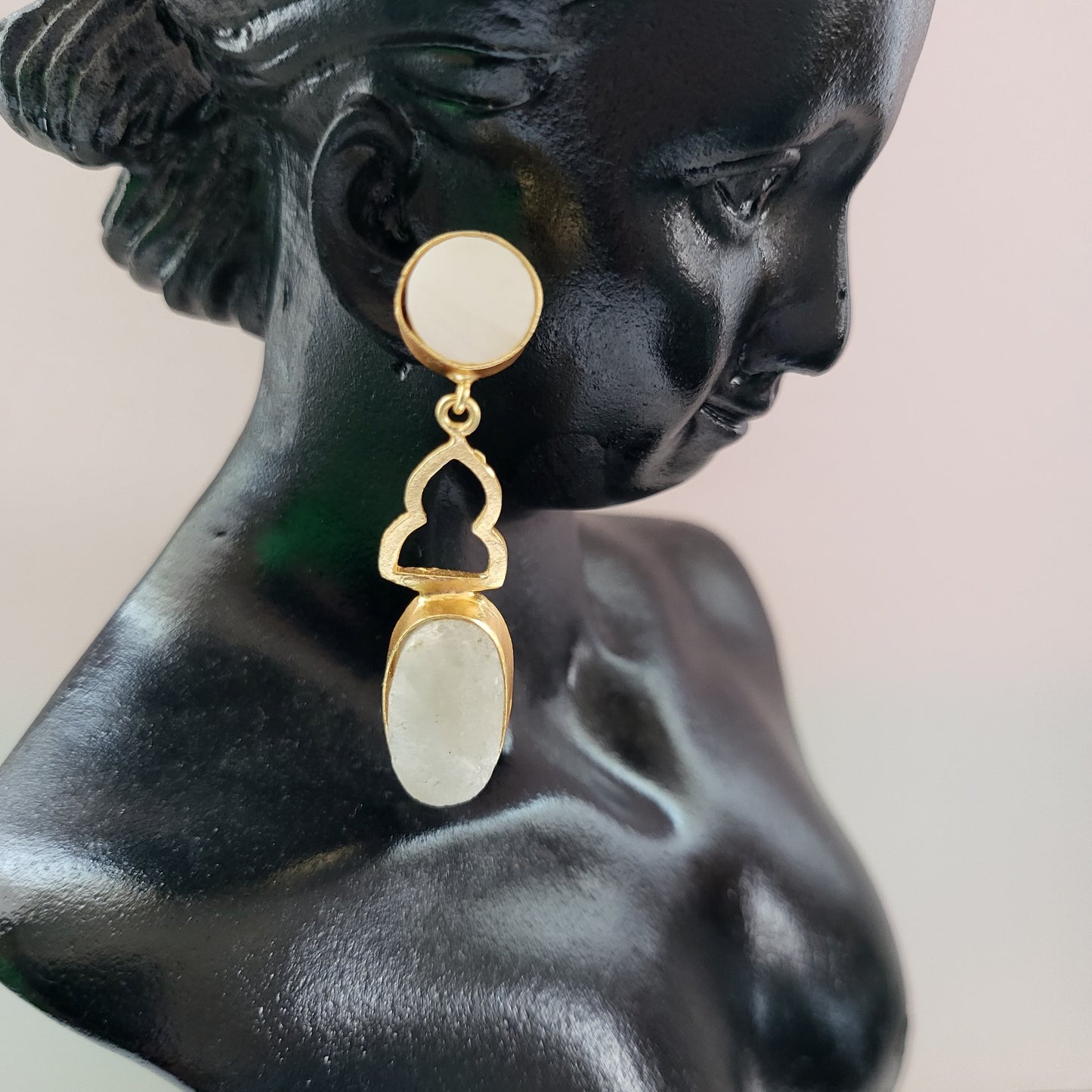 White earrings 
