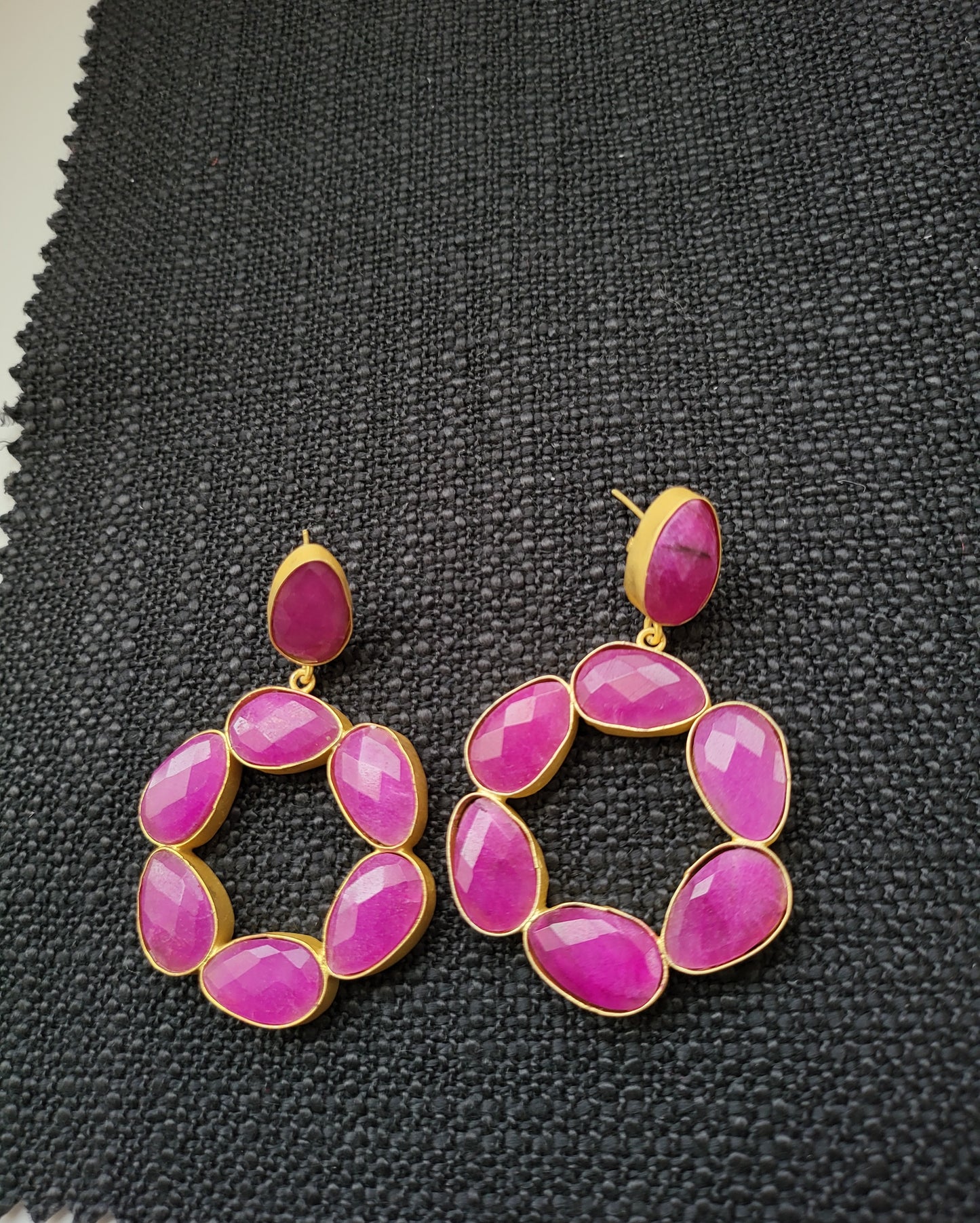 Pink Circle Passionate Earrings