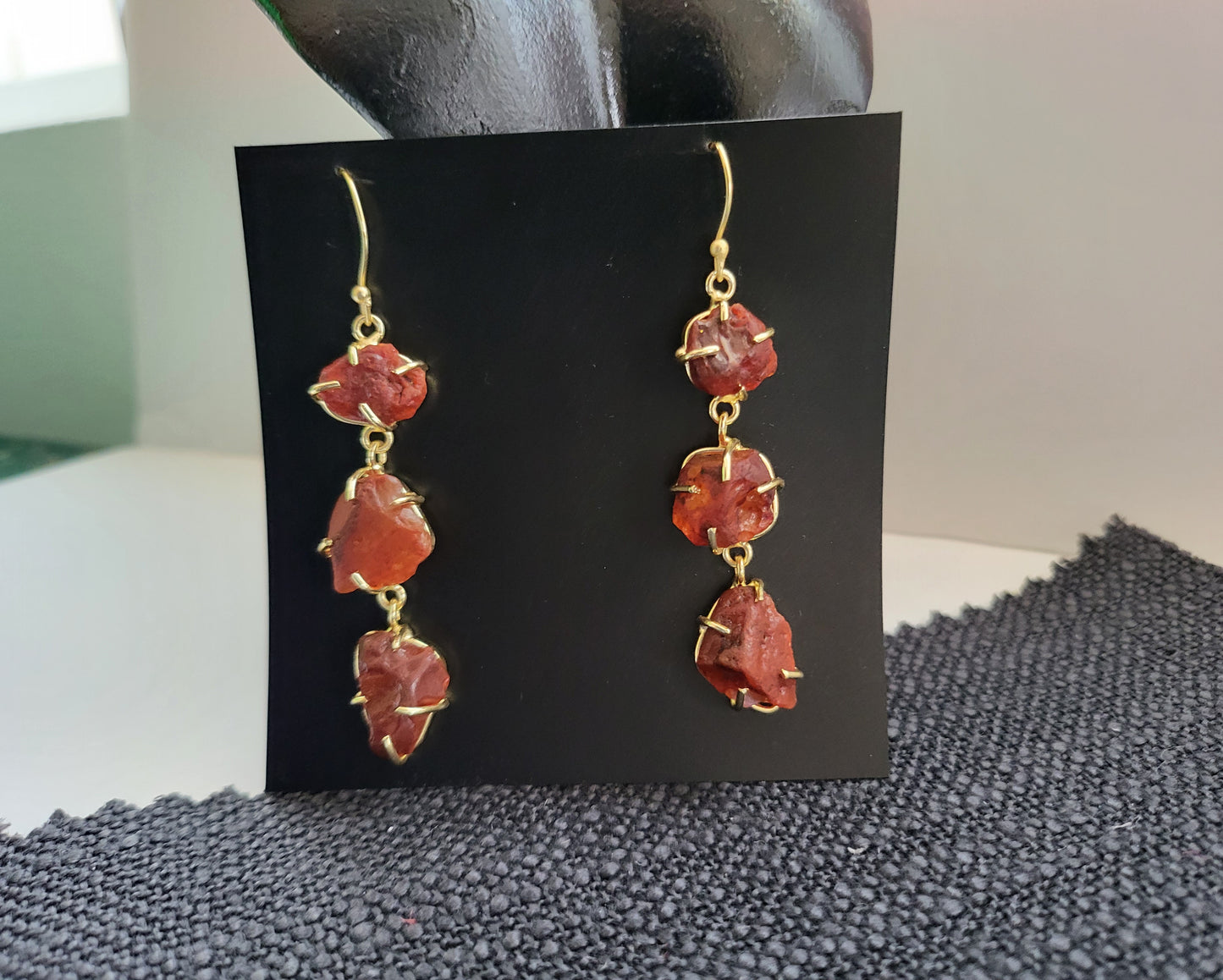 Rust Danglers earrings