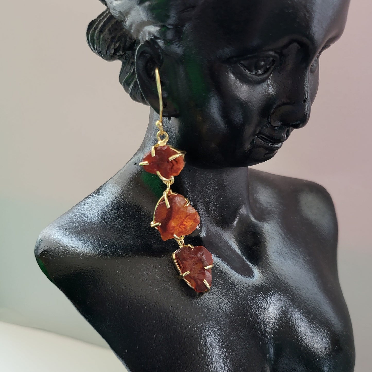 Rust Danglers earrings