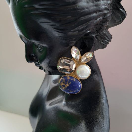 Pearl and Polki Earrings