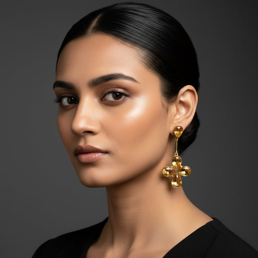 The Topaz Flower Earrings